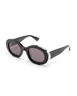 Alexander McQueen Eyewear ロゴ入りオーバルフレームサングラス - サムネイル2