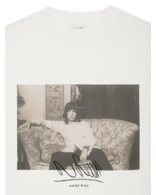 ANINE BING グラフィックプリント オーガニックコットン Tシャツ ホワイト - サムネイル4