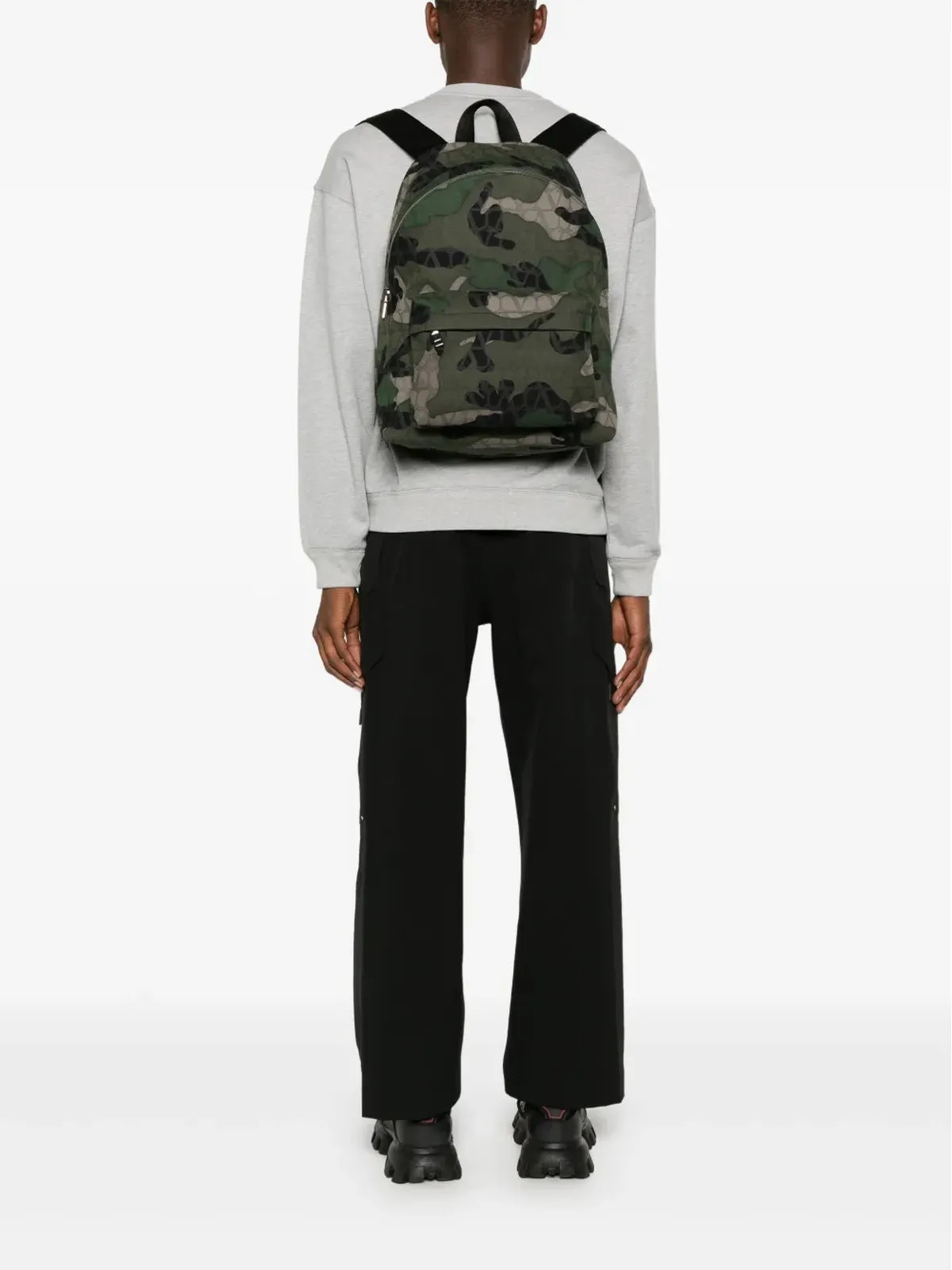 Valentino Garavani カモフラージュキャンバスバックパック - グリーン - 画像2