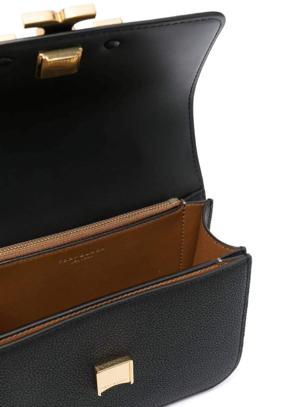Tory Burch 小型エレノア レザー クロスボディバッグ - ブラック - 画像5