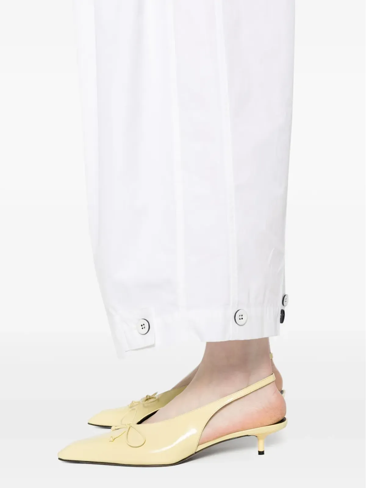 Jil Sander ポプリンコットンパンツ - ホワイト - 画像5