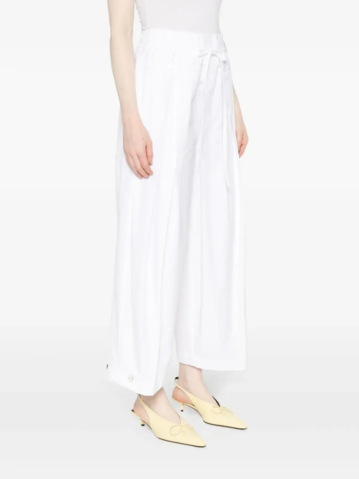 Jil Sander ポプリンコットンパンツ - ホワイト - 画像3