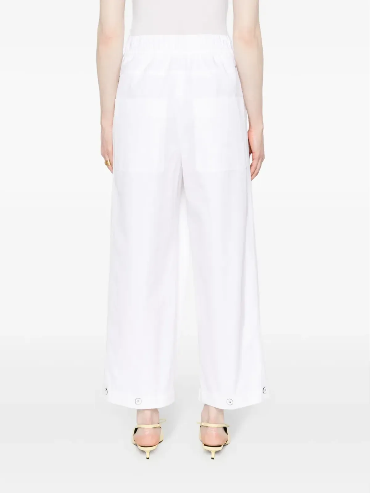 Jil Sander ポプリンコットンパンツ - ホワイト - 画像4