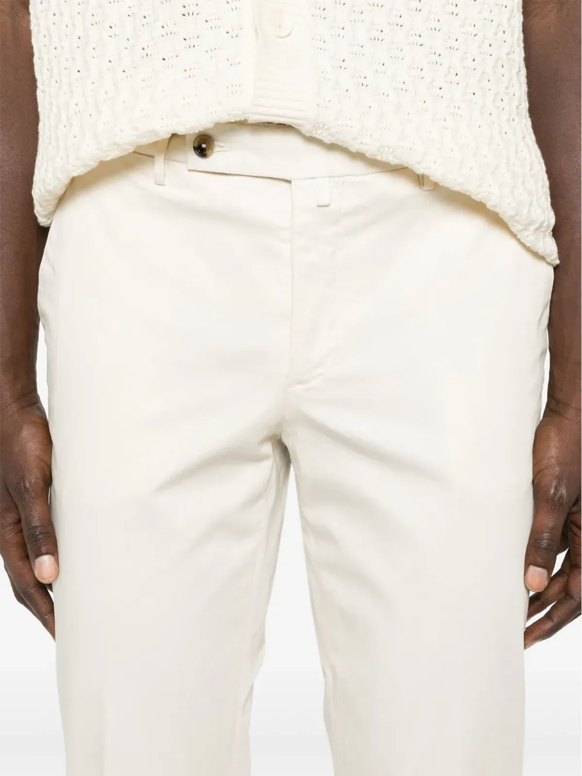 Borrelli ミッドライズ コットン チノパンツ - Neutrals - 画像5