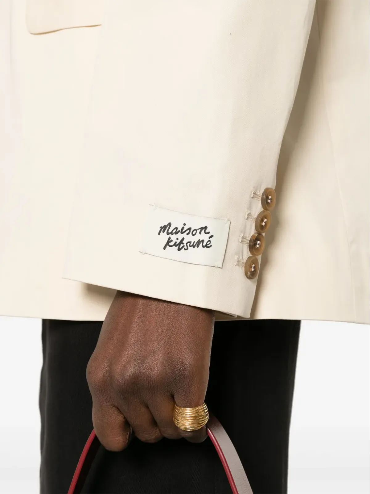 Maison Kitsuné テーラードコットンブレザー - Neutrals - 画像5