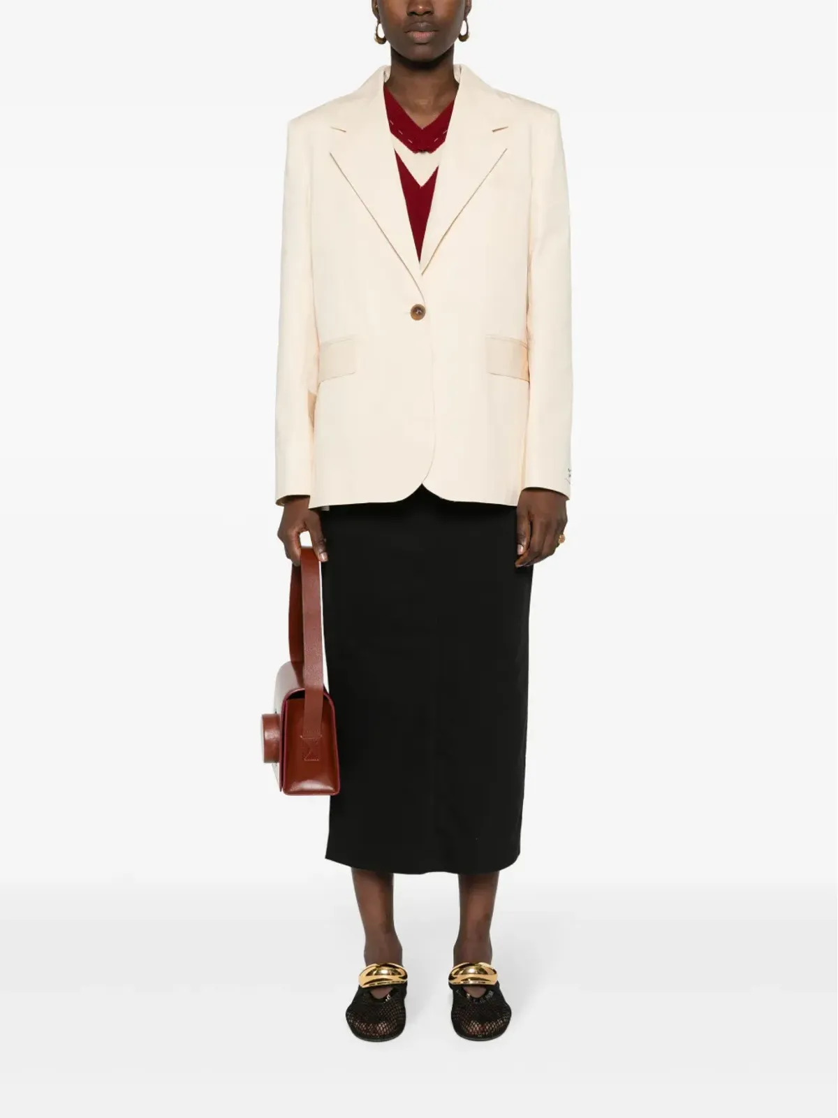Maison Kitsuné テーラードコットンブレザー - Neutrals - 画像2