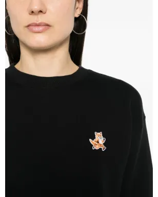 Maison Kitsuné フォックスアップリケ付きスウェットシャツ - ブラック - サムネイル5