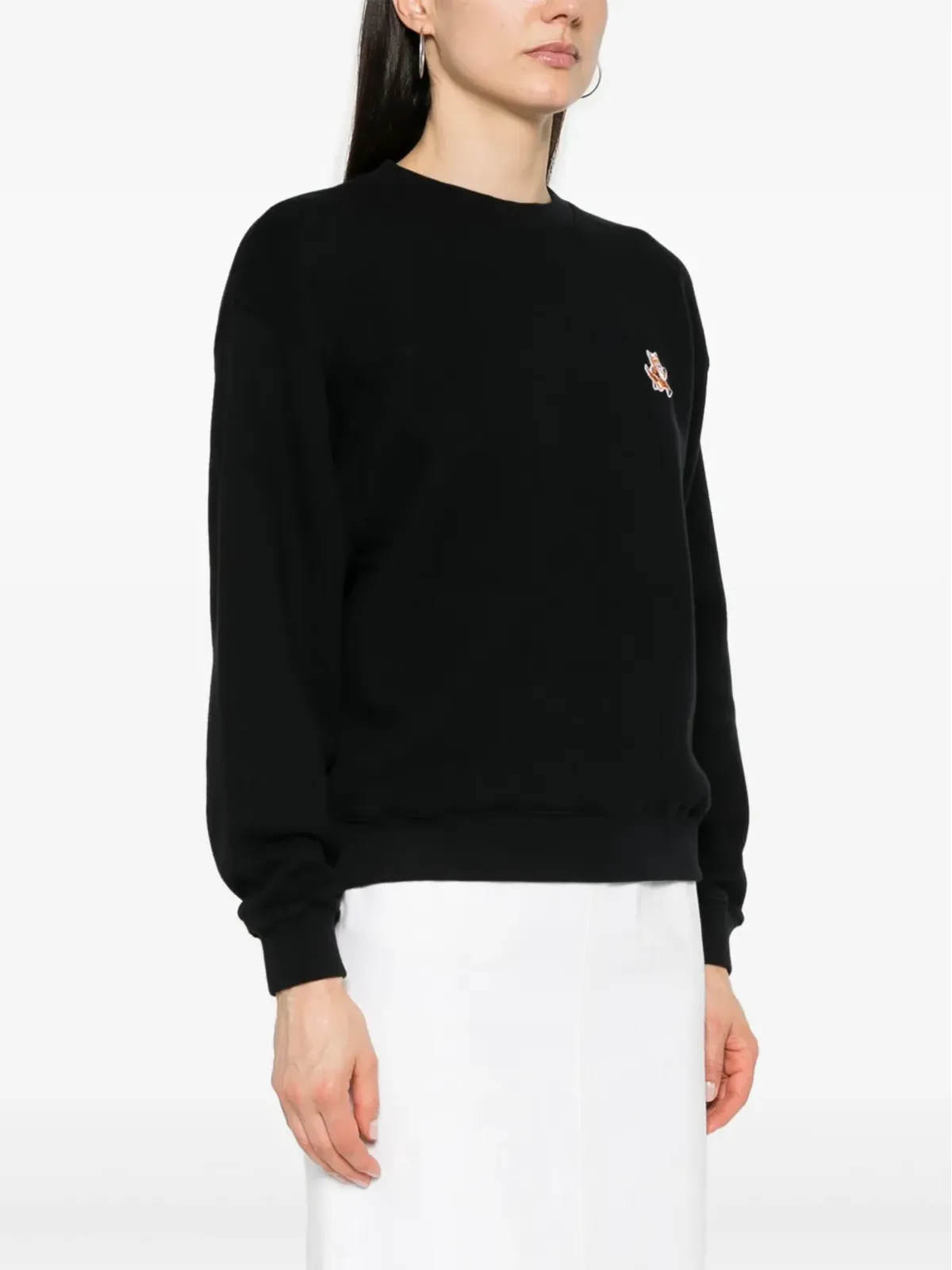 Maison Kitsuné フォックスアップリケ付きスウェットシャツ - ブラック - 画像3