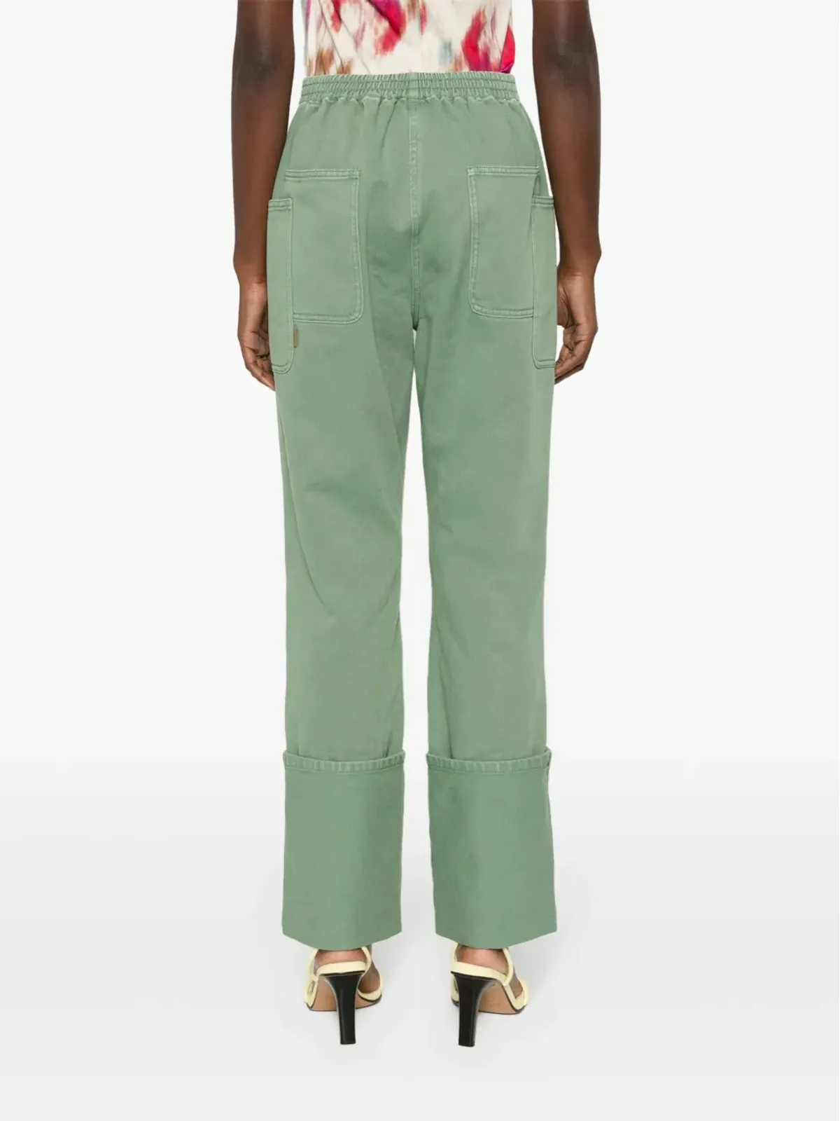 Max Mara スリムフィット コットンパンツ - グリーン - 画像4