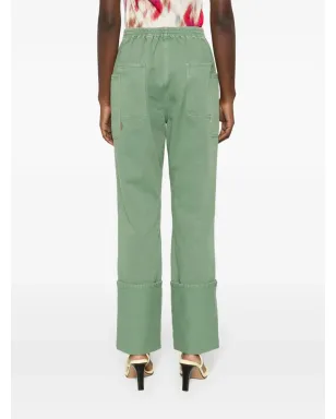 Max Mara スリムフィット コットンパンツ - グリーン - サムネイル4