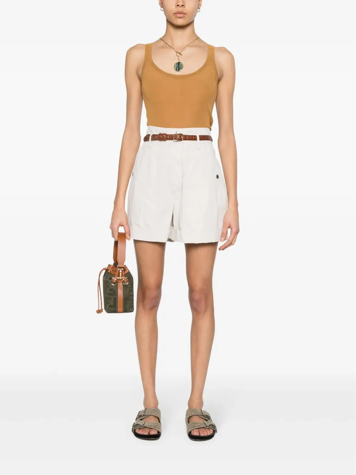 Max Mara セミシアー ファインリブ トップ - 画像2