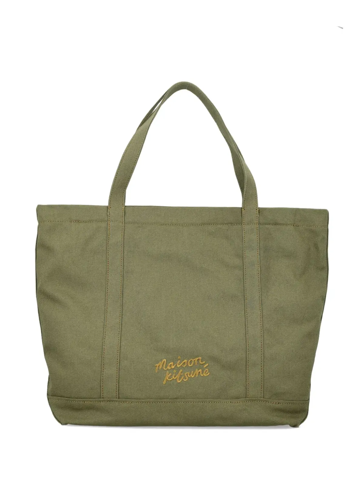 Maison Kitsuné 大型フォックスヘッド トートバッグ - グリーン - 画像2