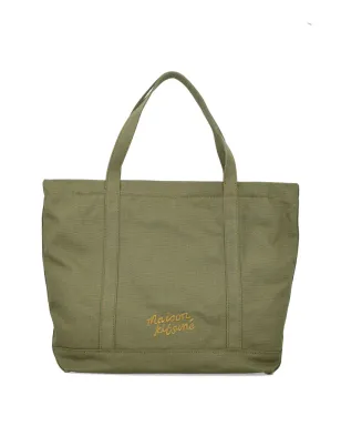 Maison Kitsuné 大型フォックスヘッド トートバッグ - グリーン - サムネイル2