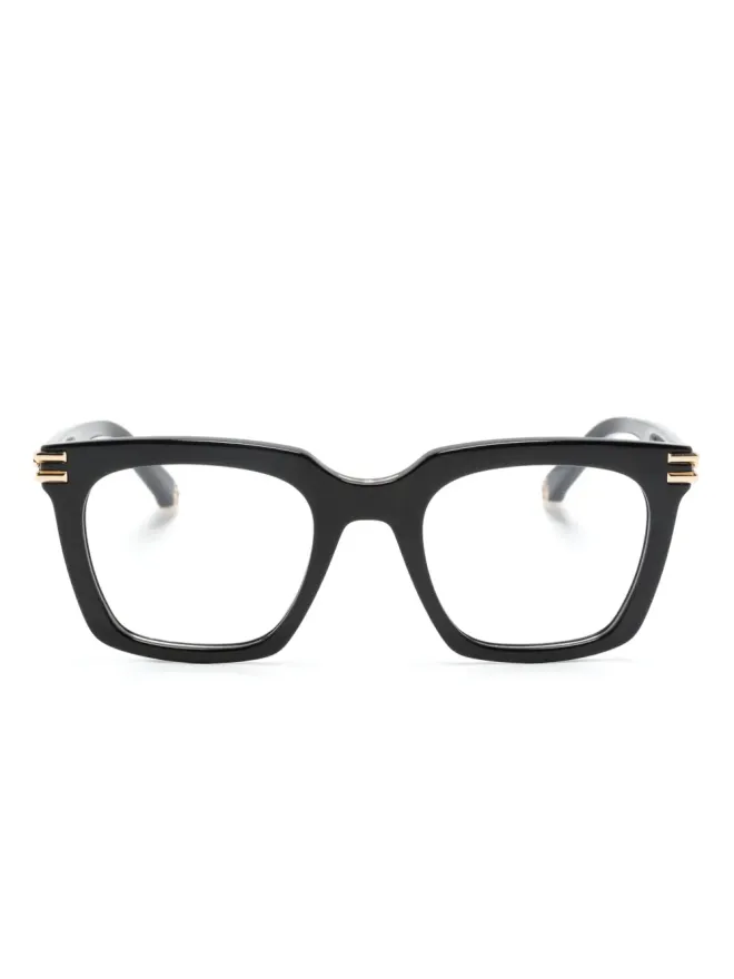 Philipp Plein Eyewear Philipp Plein Eyewear スクエアフレーム眼鏡 ブラックの商品画像