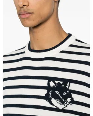 Maison Kitsuné フォックスモチーフ コットン ジャンパー - ブルー - サムネイル5