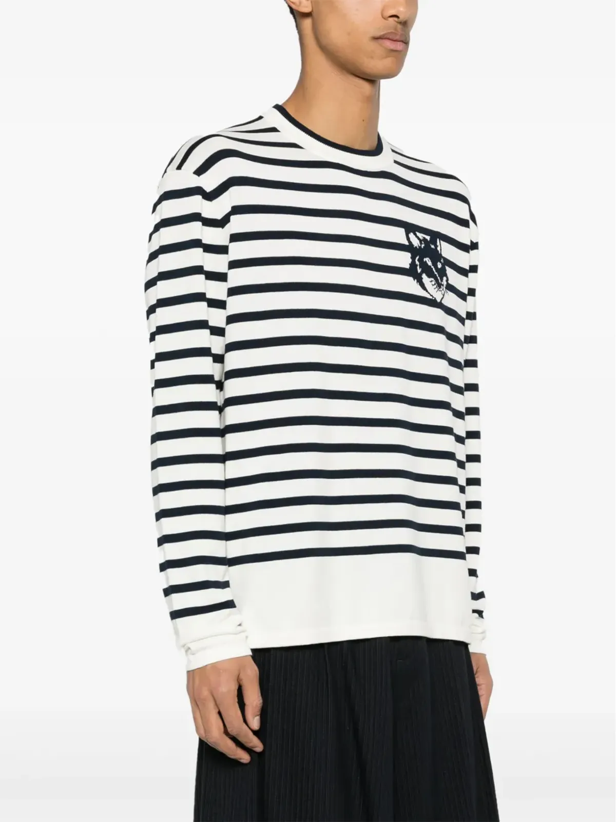 Maison Kitsuné フォックスモチーフ コットン ジャンパー - ブルー - 画像3