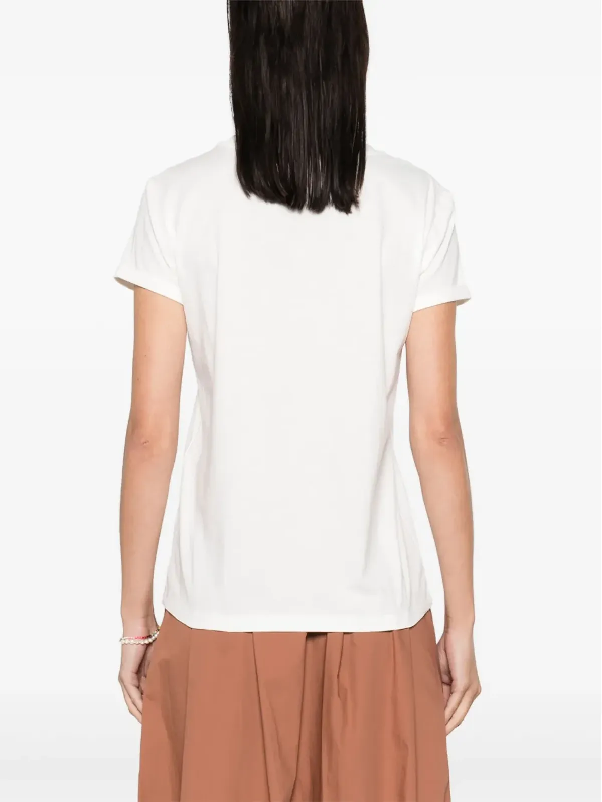 TWINSET 刺繍ロゴ入り コットンTシャツ - ホワイト - 画像4