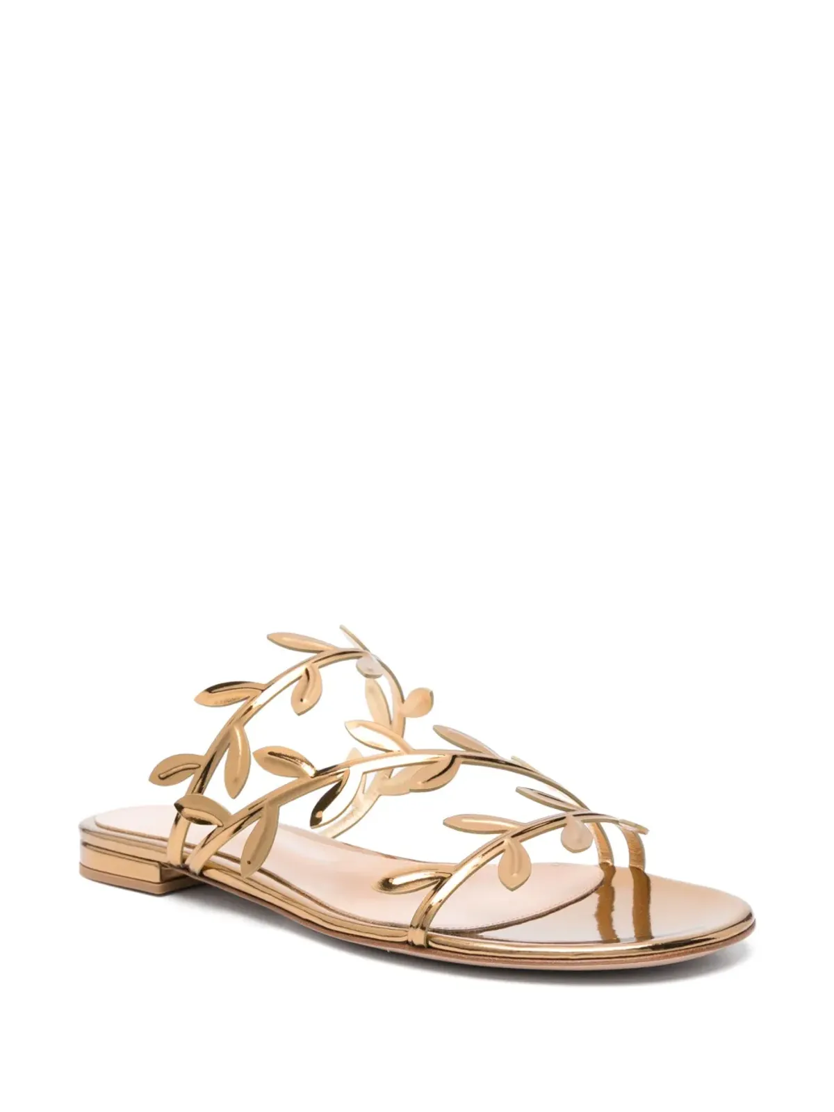 Gianvito Rossi フラヴィア レザー フラットサンダル - ゴールド - 画像2