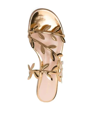 Gianvito Rossi フラヴィア レザー フラットサンダル - ゴールド - サムネイル4