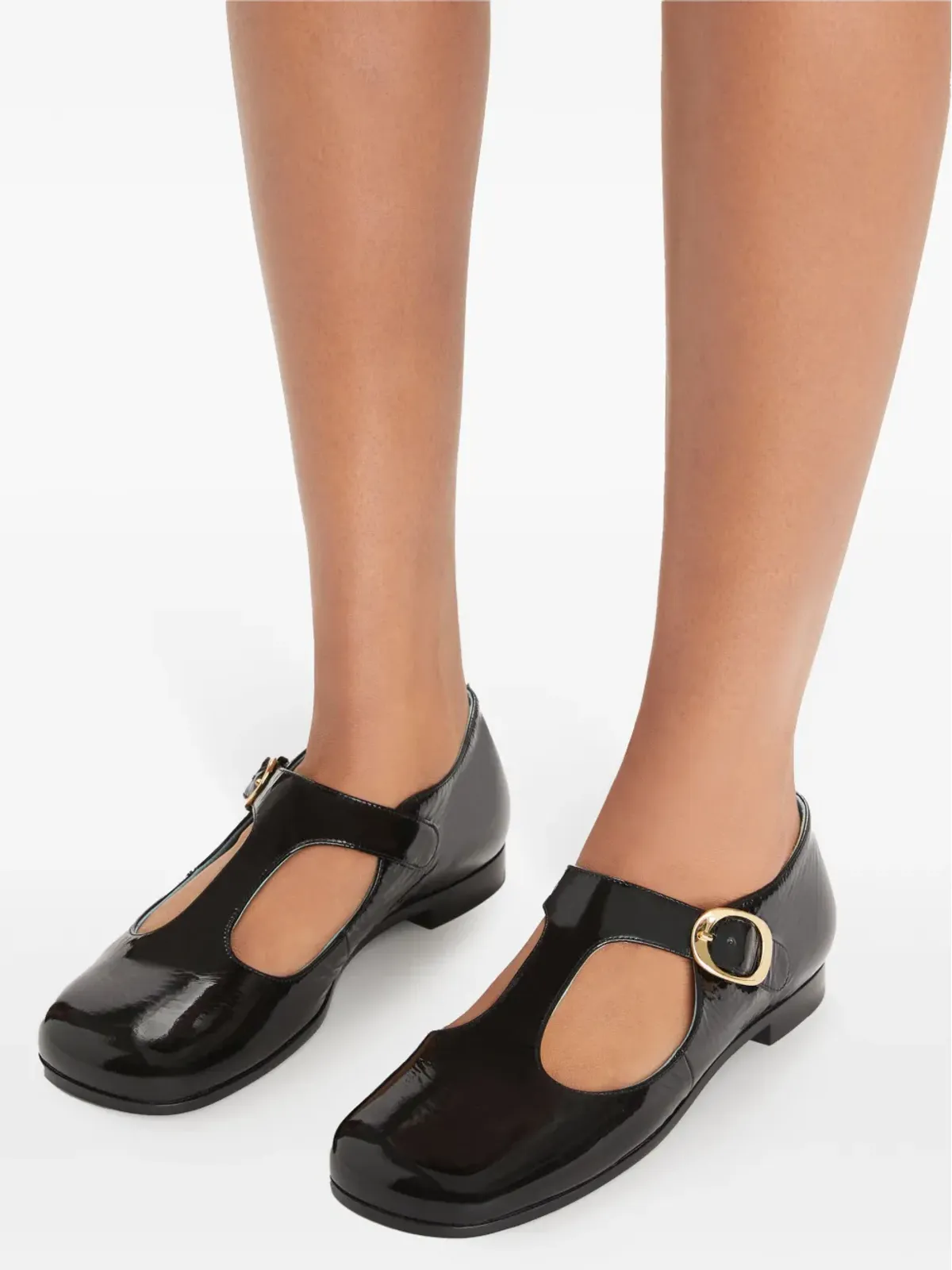 Tory Burch ヴァイオレット Tストラップ ローファー - ブラック - 画像5