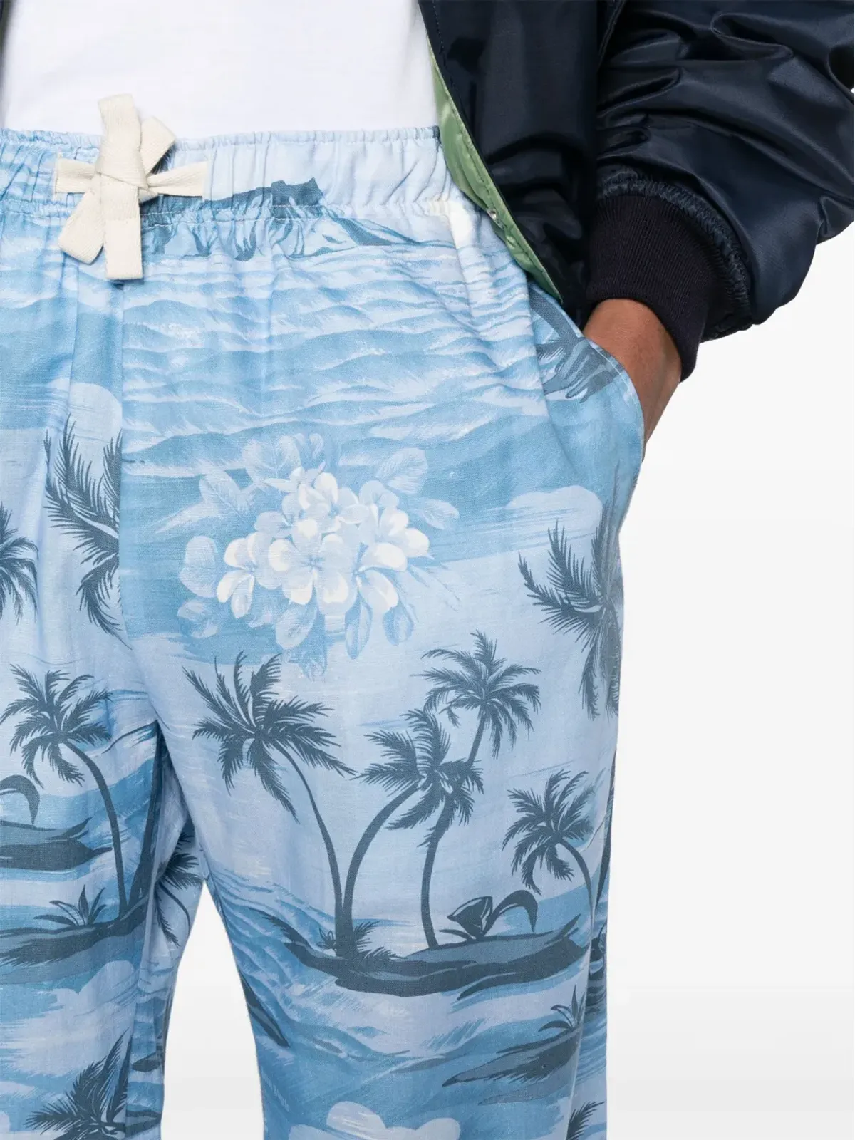 Palm Angels サンセットプリント ワイドレッグパンツ - 画像5