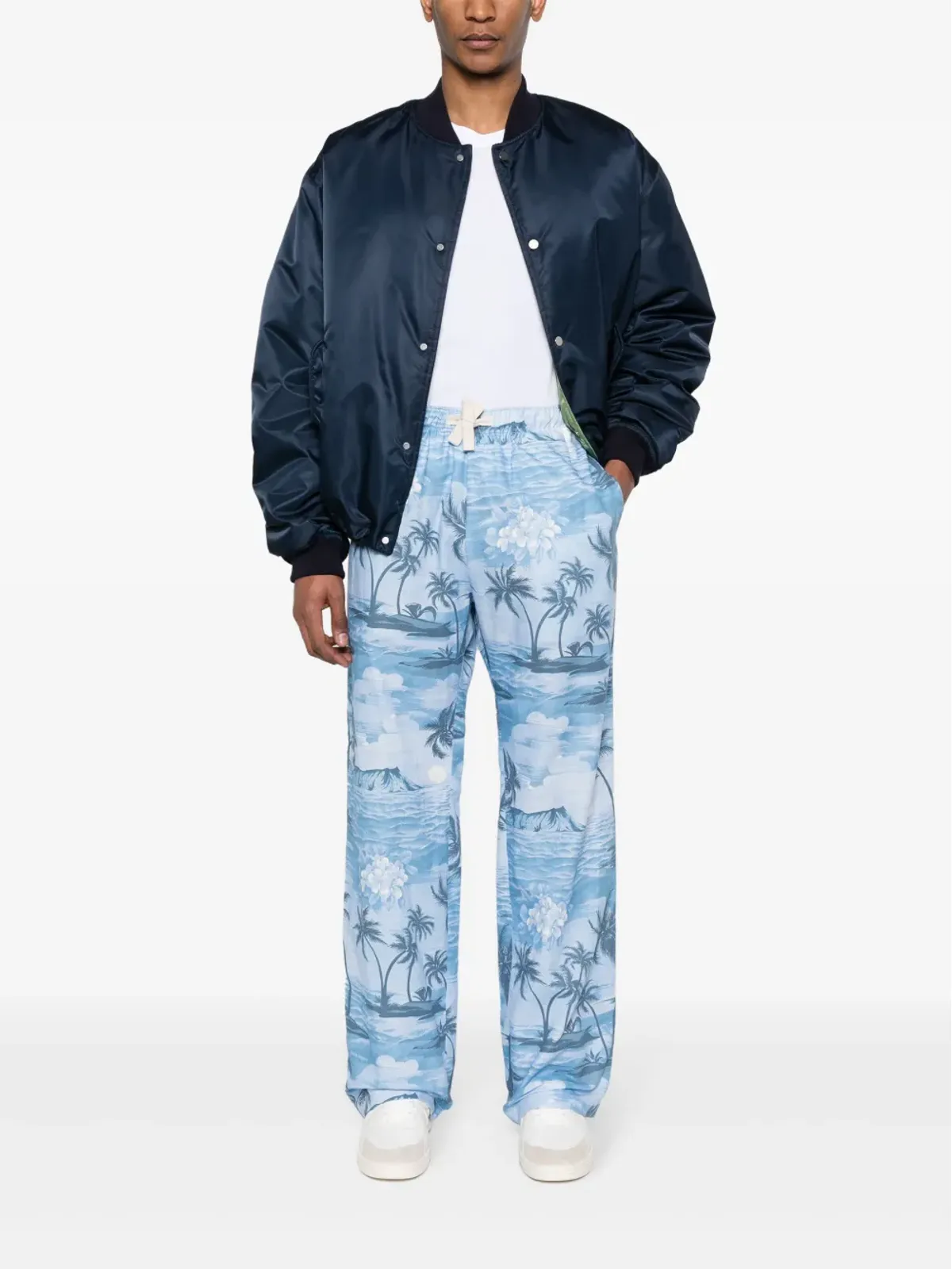 Palm Angels サンセットプリント ワイドレッグパンツ - 画像2