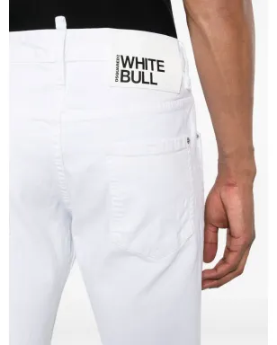 DSQUARED2 Bull Skater ミドルライズ・スリムフィットジーンズ - ホワイト - サムネイル5