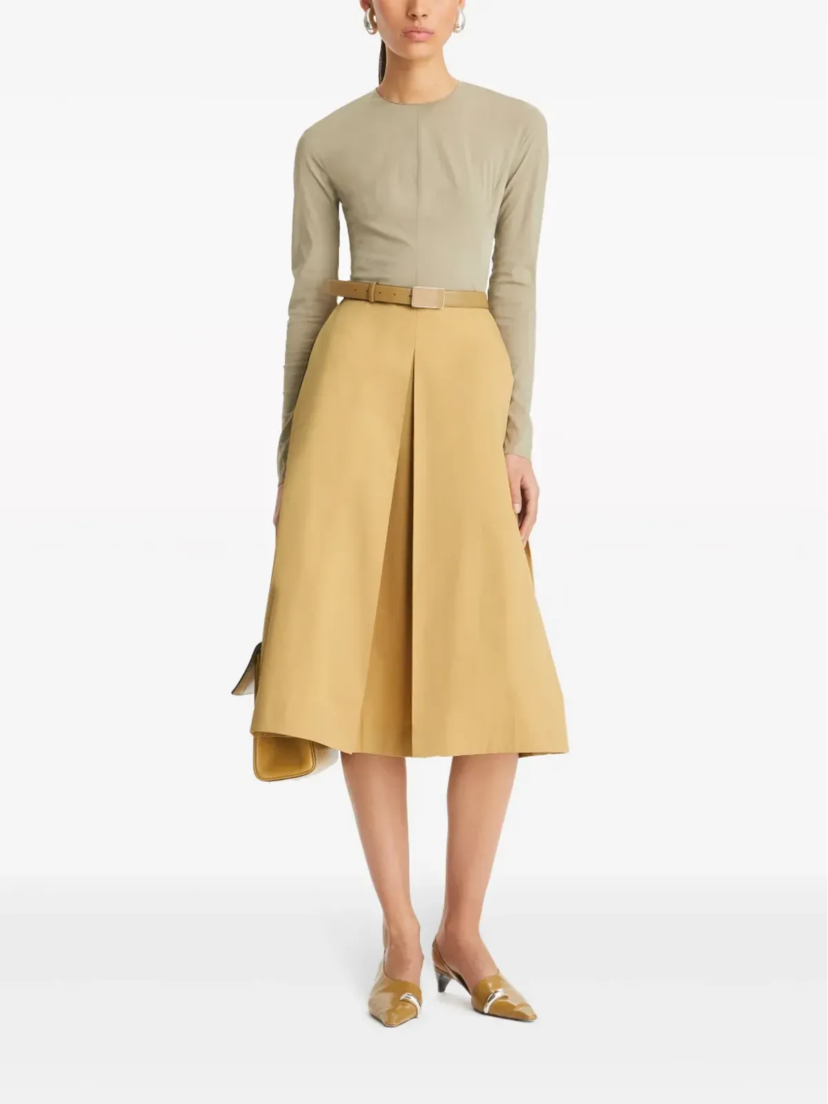 Tory Burch プリーツコットンミディスカート - 画像2