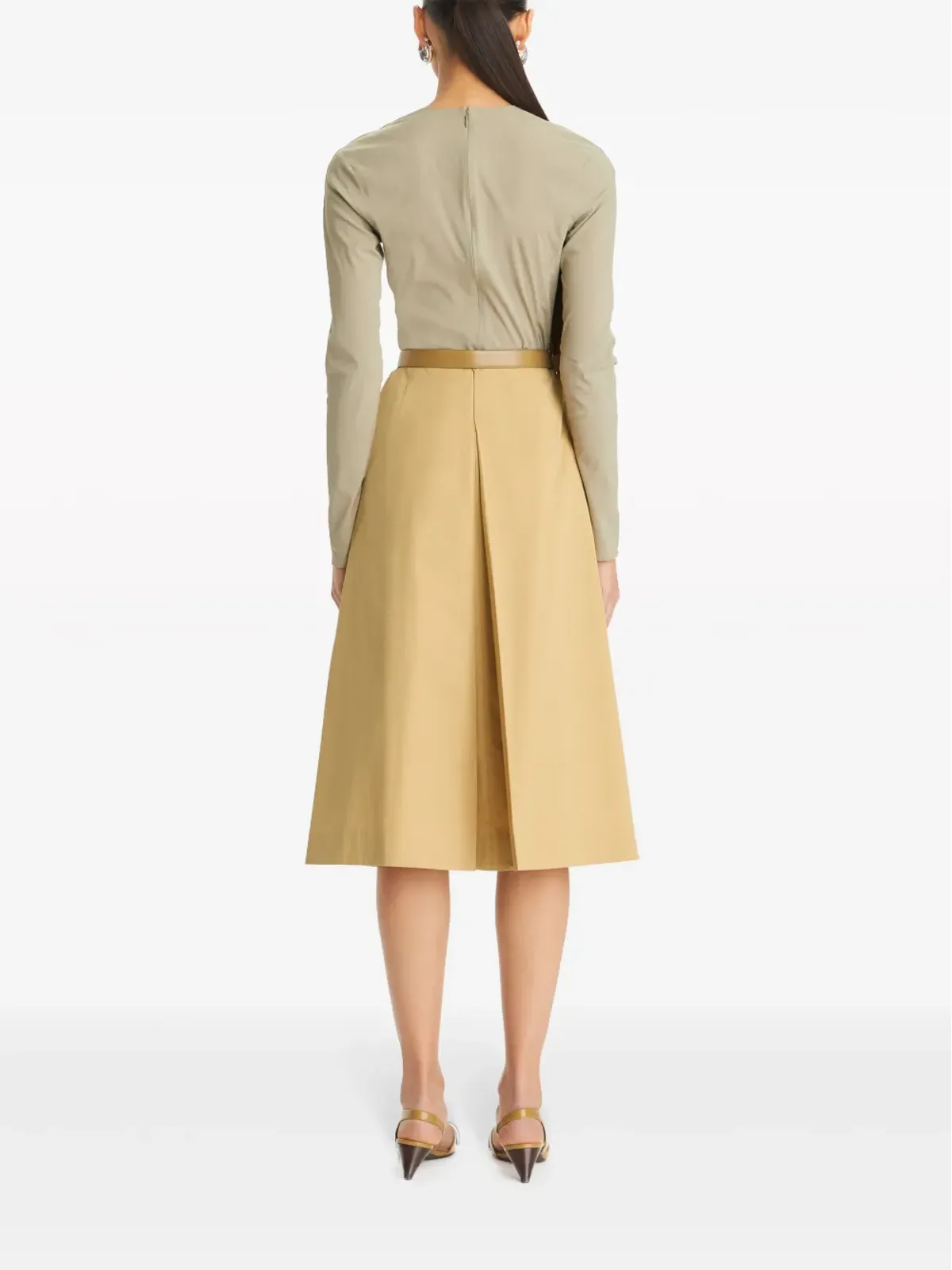 Tory Burch プリーツコットンミディスカート - 画像3