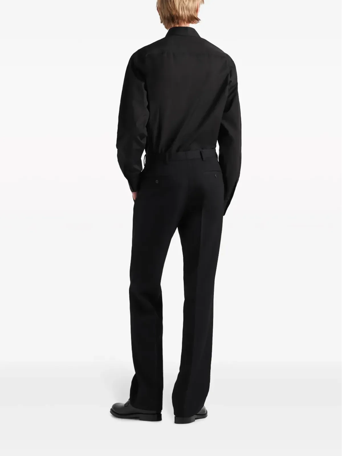 Prada トライアングルロゴシャツ - ブラック - 画像3