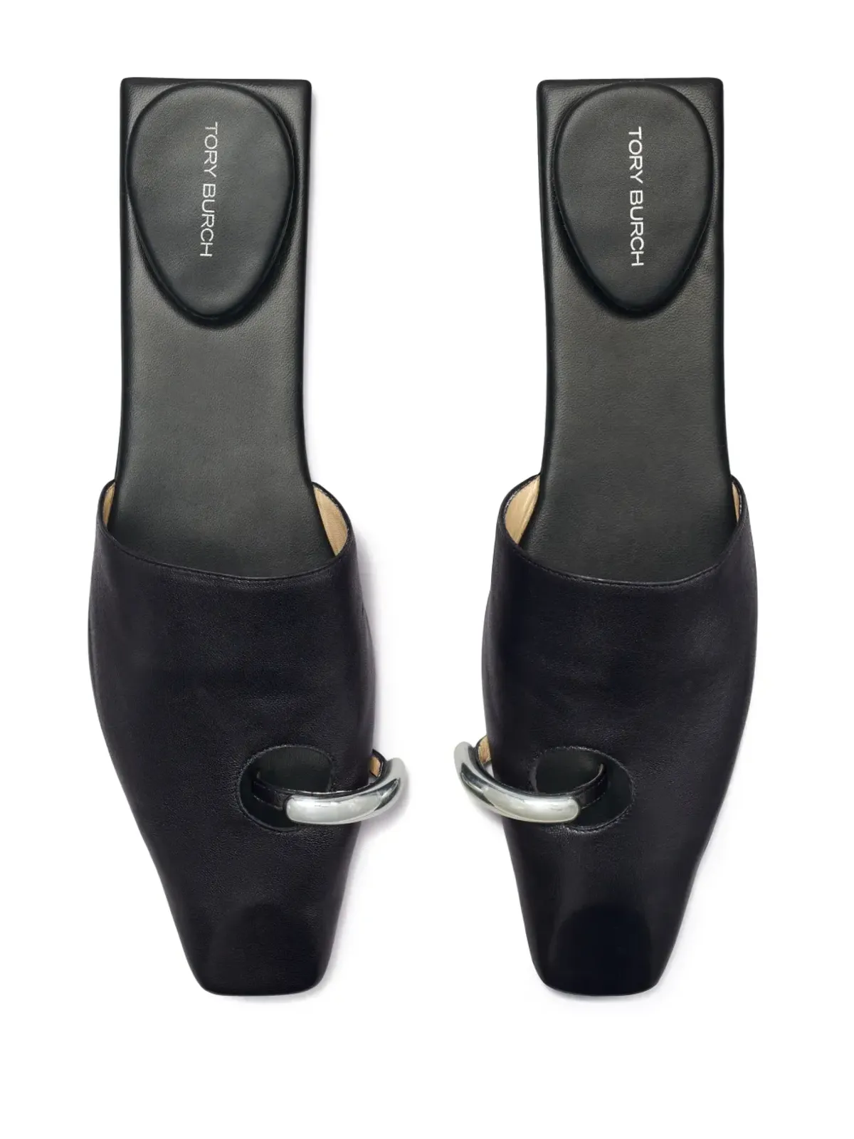 Tory Burch パンチングレザーのスリッパ ブラック - 画像3