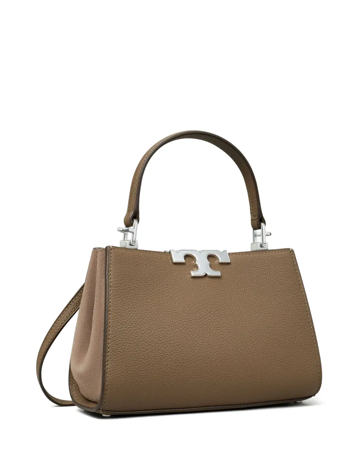 Tory Burch ミニエレノア レザー サッチェル バッグ ブラウン - 画像5