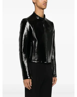 Courrèges ロゴアップリケ ハイシャイン ジャケット ブラック - サムネイル3