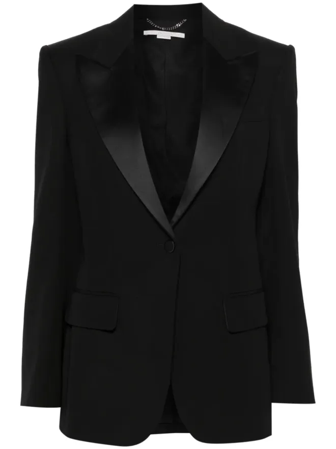 Stella McCartney Stella McCartney ウール シングルブレスト ブレザー ブラックの商品画像