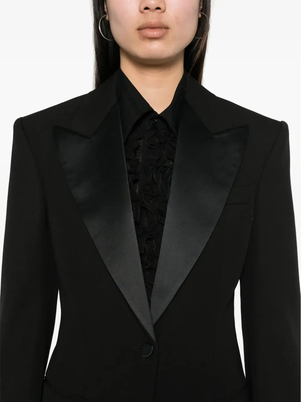 Stella McCartney ウール シングルブレスト ブレザー ブラック - 画像5