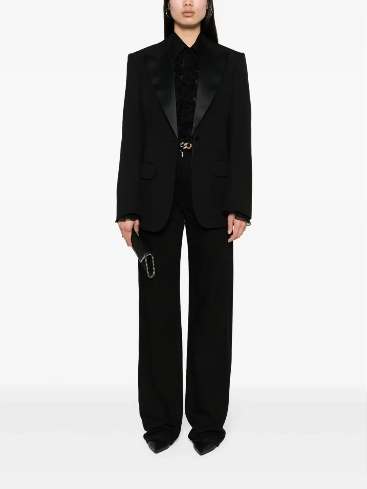 Stella McCartney ウール シングルブレスト ブレザー ブラック - 画像2