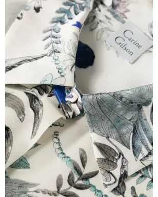 Carine Gilson フローラルプリント シルク パジャマトップ - サムネイル3