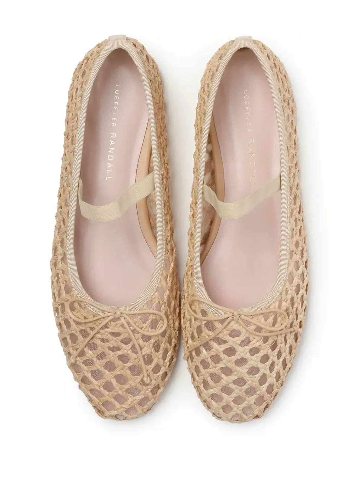 Loeffler Randall レオニー ラフィア バレリーナ シューズ - 画像5