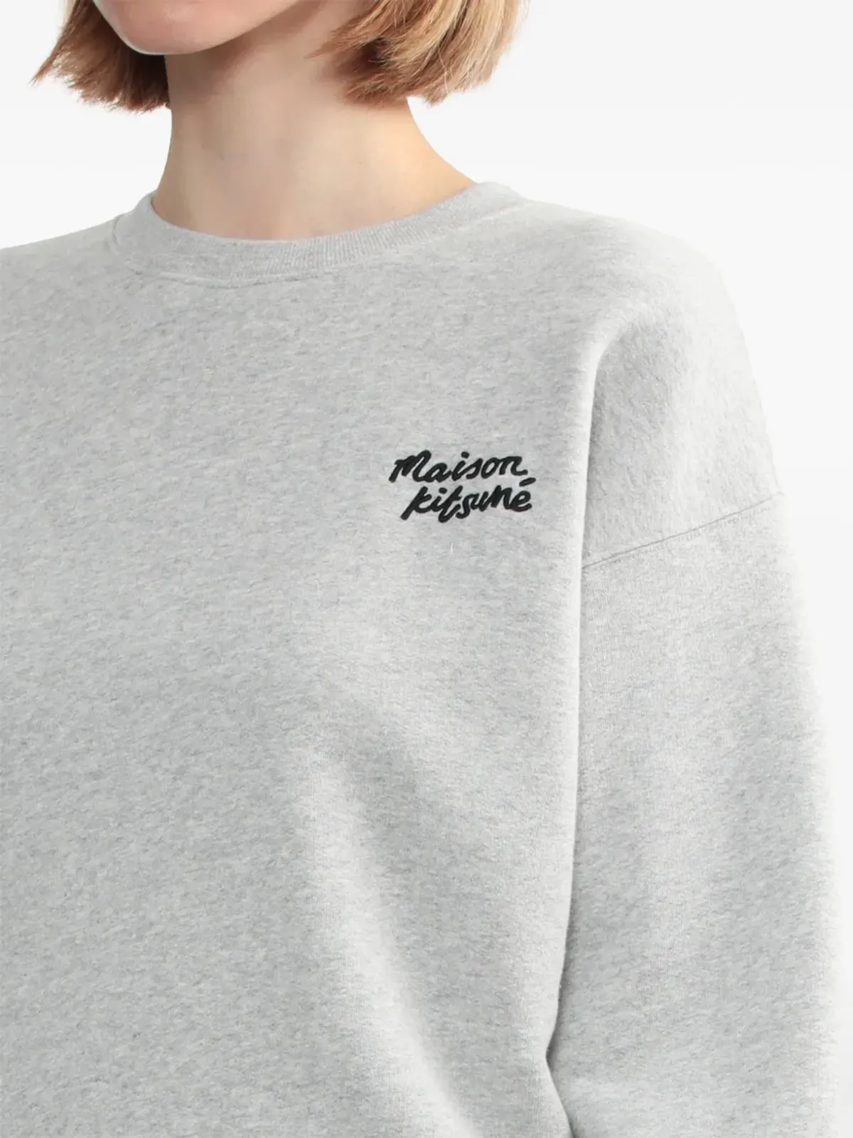 Maison Kitsuné ロゴ刺繍 コットン スウェットシャツ - 画像5