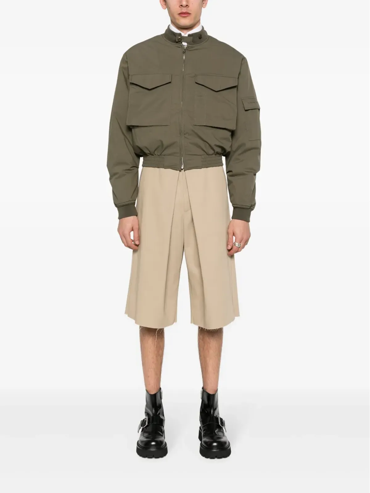 Givenchy クロップド ボンバージャケット - 緑 - 画像2