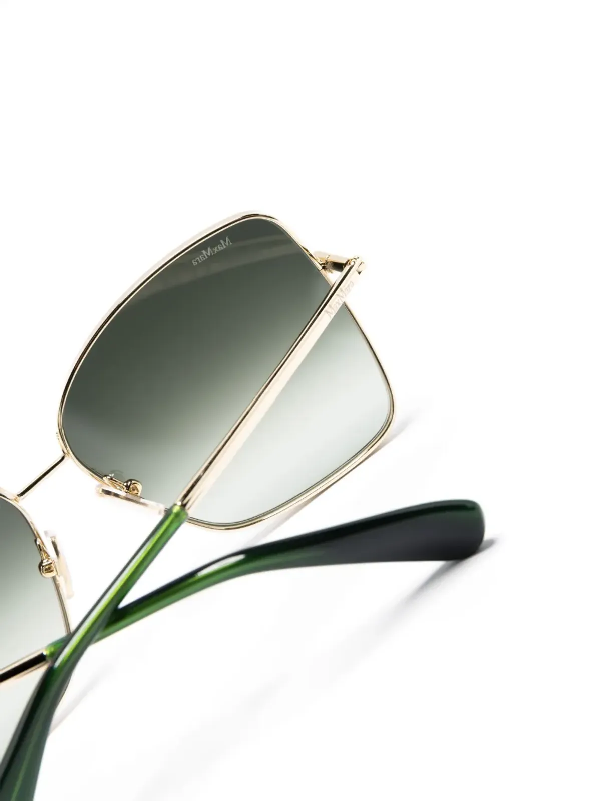 Max Mara Eyewear MM0097 Menton1 geometric-frame sunglasses - Gold - 画像3