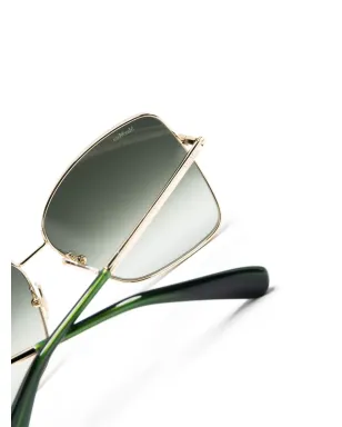 Max Mara Eyewear MM0097 Menton1 geometric-frame sunglasses - Gold - サムネイル3