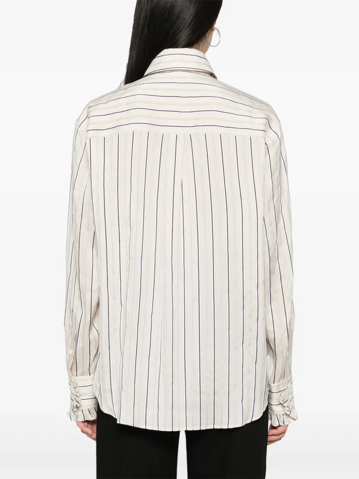 Stella McCartney ストライプ柄フリルシャツ - ニュートラルカラー - 画像4