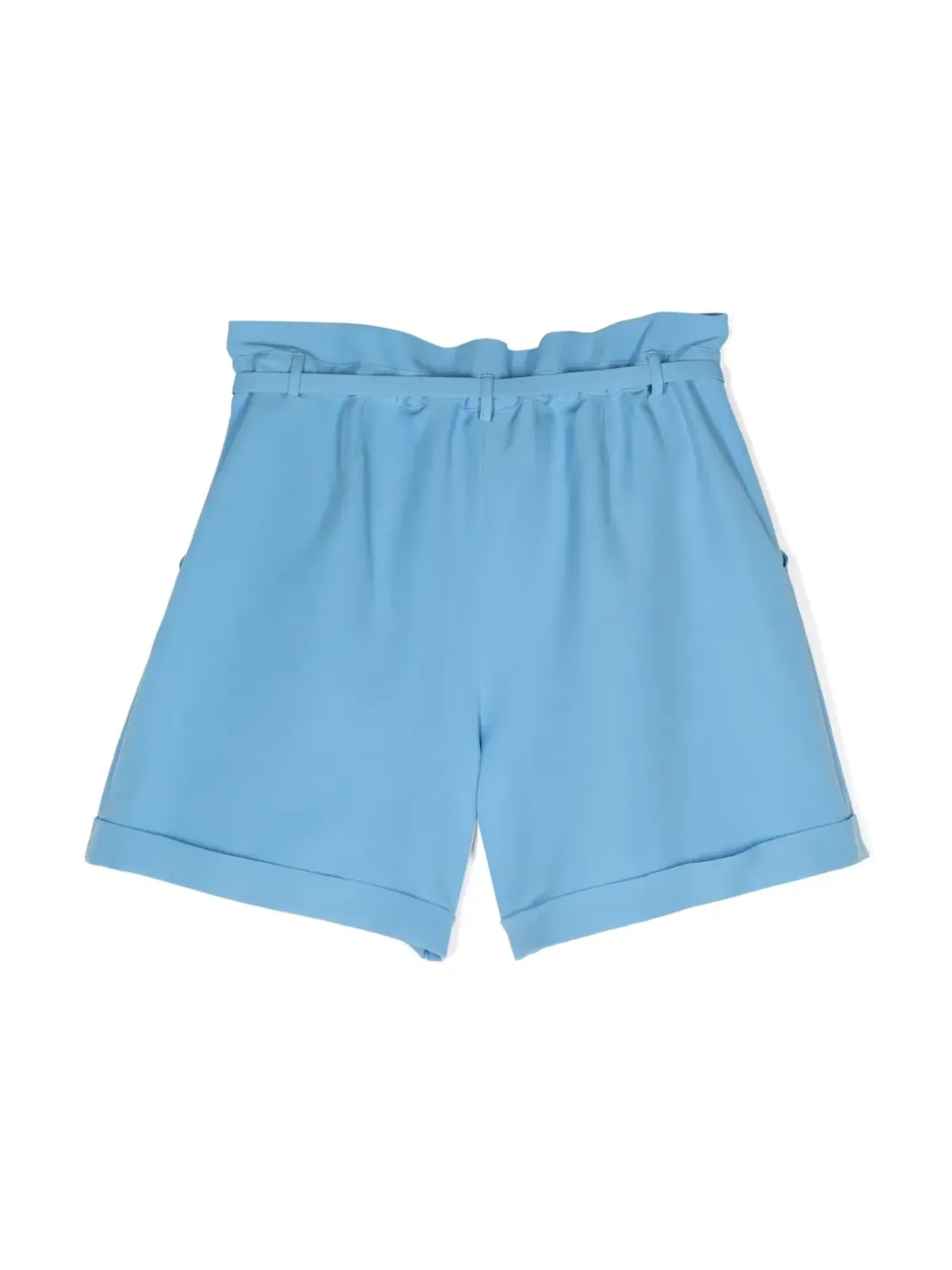Pinko Kids ロゴプレート付きプリーツディテールショーツ ブルー - 画像2
