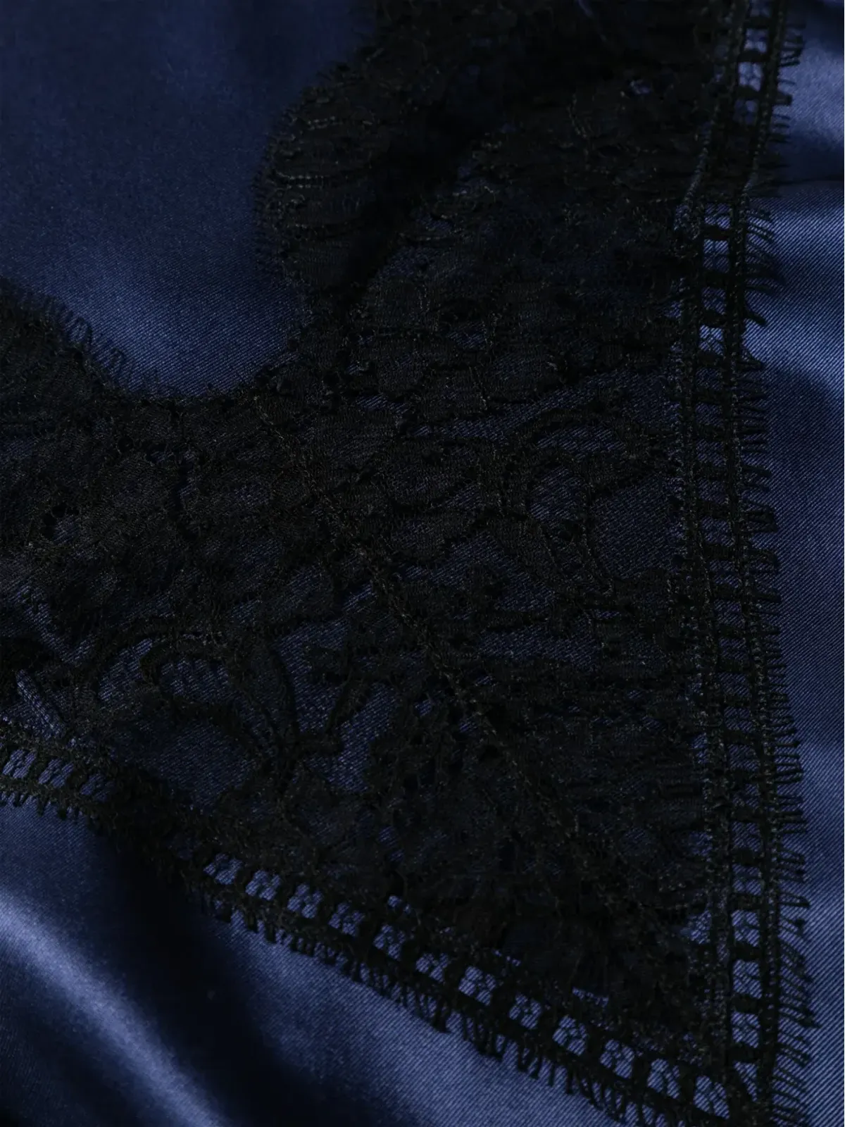 Carine Gilson レースディテールのシルクナイトドレス - 画像3