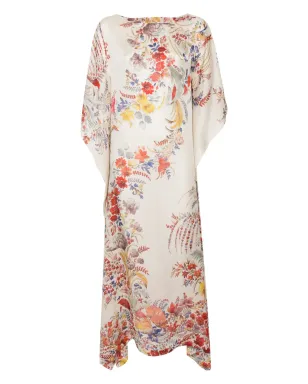 Carine Gilson 花柄プリントのシルクマキシドレス - サムネイル1