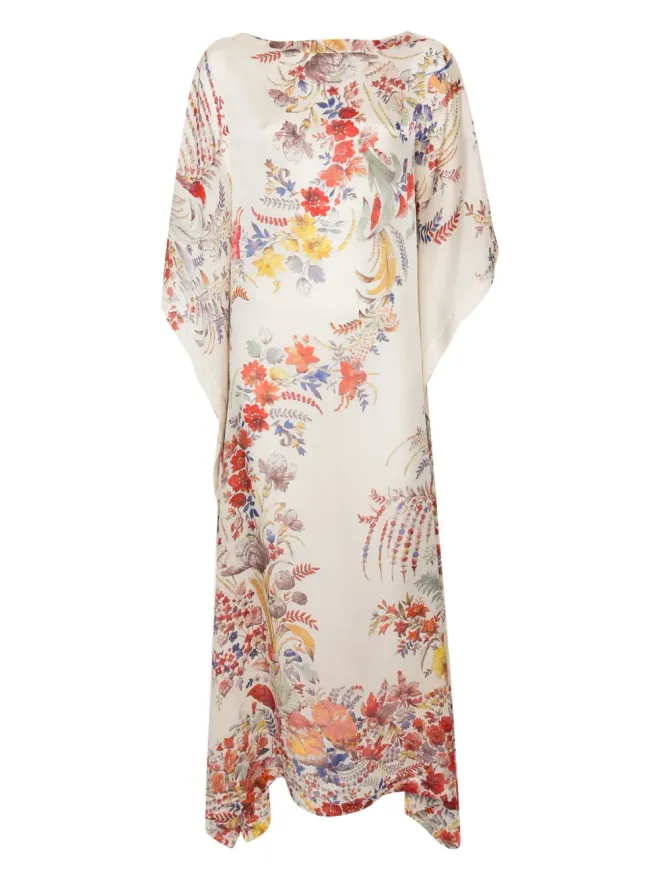 Carine Gilson Carine Gilson 花柄プリントのシルクマキシドレスの商品画像