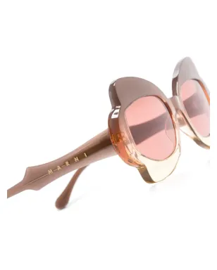 Marni Eyewear モニュメンタルゲート オーバサイズフレーム サングラス ブラウン - サムネイル3