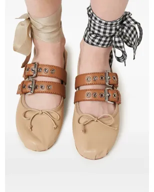Miu Miu バックル付きバレエパンプス - サムネイル5
