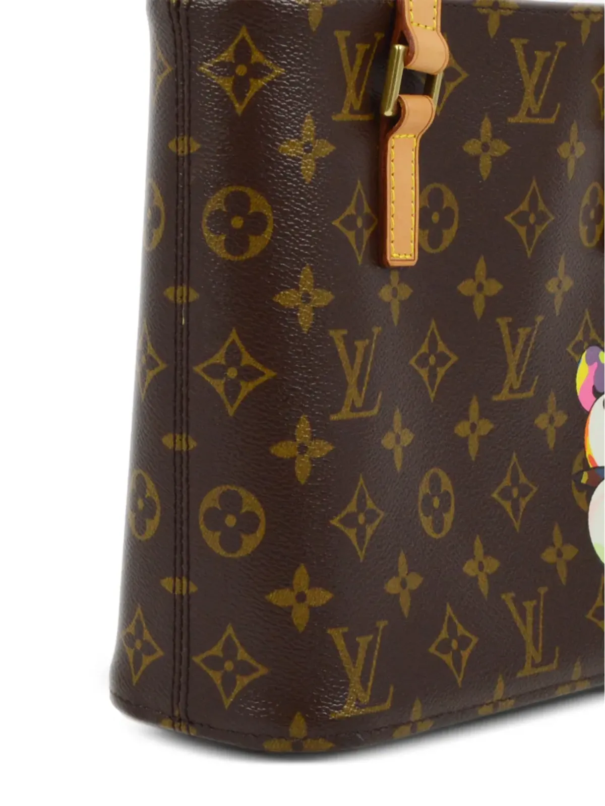 Louis Vuitton ビンテージ × Takashi Murakami 2004 Panda Vavin PM トートバッグ ブラウン - 画像3